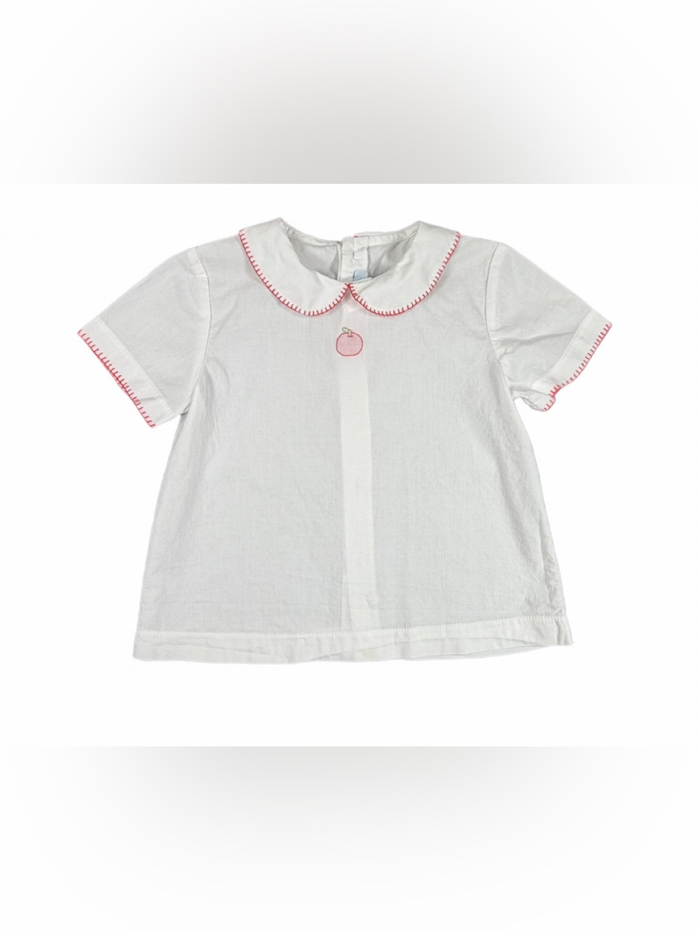 LITTLE ENGLISH Whipstitch Day Shirt in Red Apple - 4T